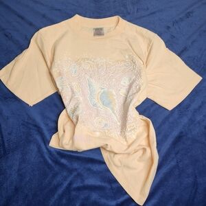 Vintage Oneita Litchfrild Beach N.C. Peach Tee Large